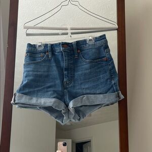 Madewell high rise denim shorts